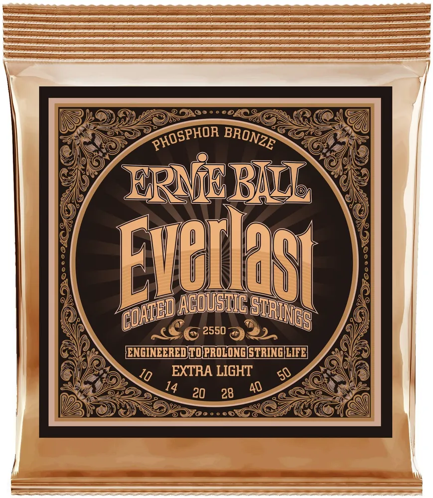 

Струны для акустической гитары ERNIE BALL 2550 Everlast Coated Phosphor Bronze Extra Light