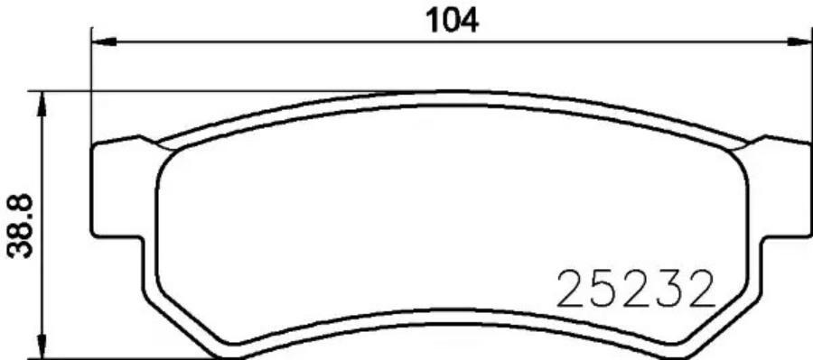 

Колодки тормозные задн CHEVROLET, DAEWOO LACETTI, NUBIRA, OPTRA, GENTRA 03-