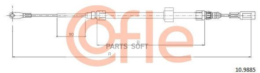 

Трос стояночного тормоза передн VW LT46 ch4025 double wheels 97-