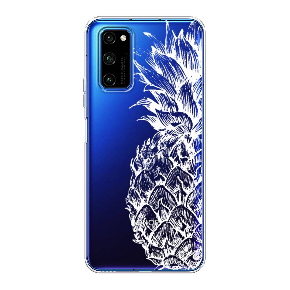 

Чехол Awog на Huawei Honor V30 Pro "Ананас графика белая", Белый, 611450-10