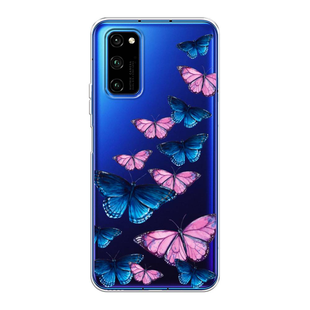 

Чехол Awog на Huawei Honor V30 Pro "Полет бабочек", Синий;черный;розовый, 611450-2