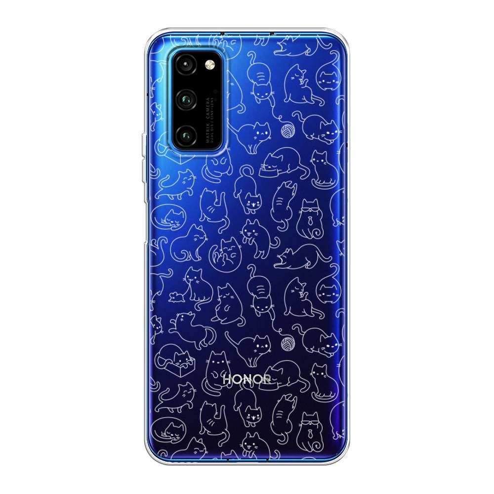 

Чехол Awog на Huawei Honor V30 Pro "Шкодливые котики", Прозрачный;бежевый, 611450-2