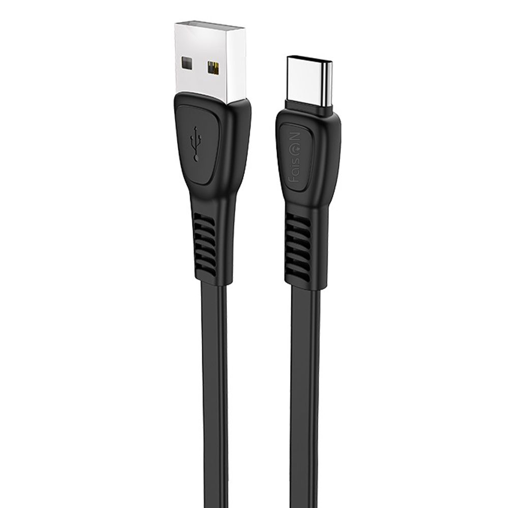 фото Кабель micro usb - usb faison 1 м черный