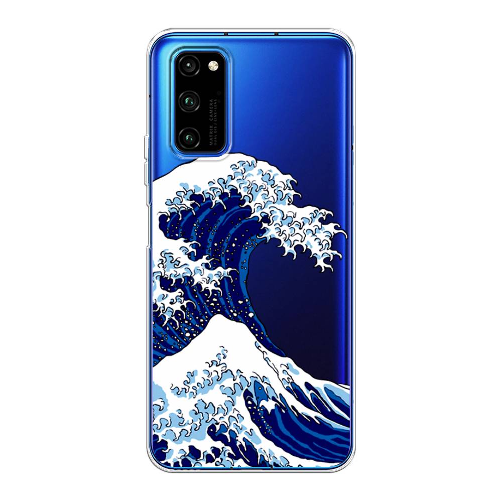

Чехол Awog на Huawei Honor V30 Pro "Волна в Канагаве", Синий;белый, 611450-4