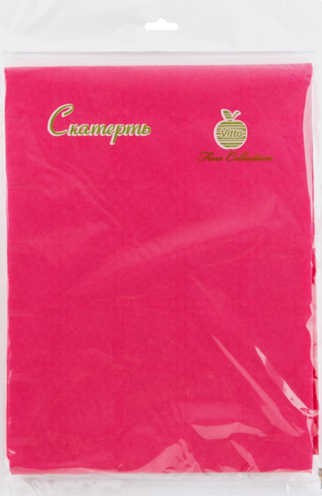 Скатерть Vitto одноразовая 120 х 180 см бумажная розовая