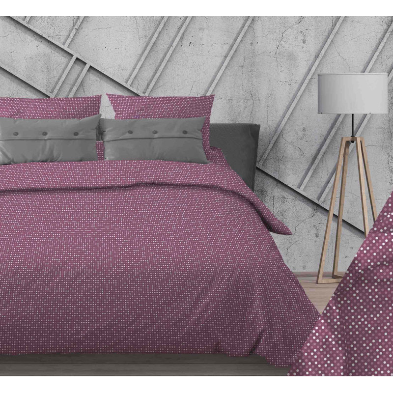 Пододеяльник Ивановотекстиль евро 200х220 см поплин Конфетти фиолетовый