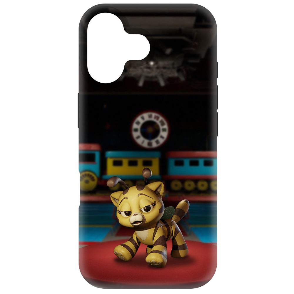 

Чехол-накладка Krutoff Soft Case Хаги Ваги - Кошка-Пчёлка для iPhone 16 черный