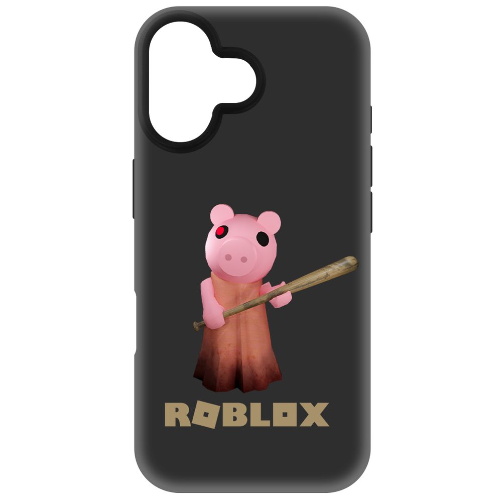 

Чехол-накладка Krutoff Soft Case Roblox-Пигги для iPhone 16 черный