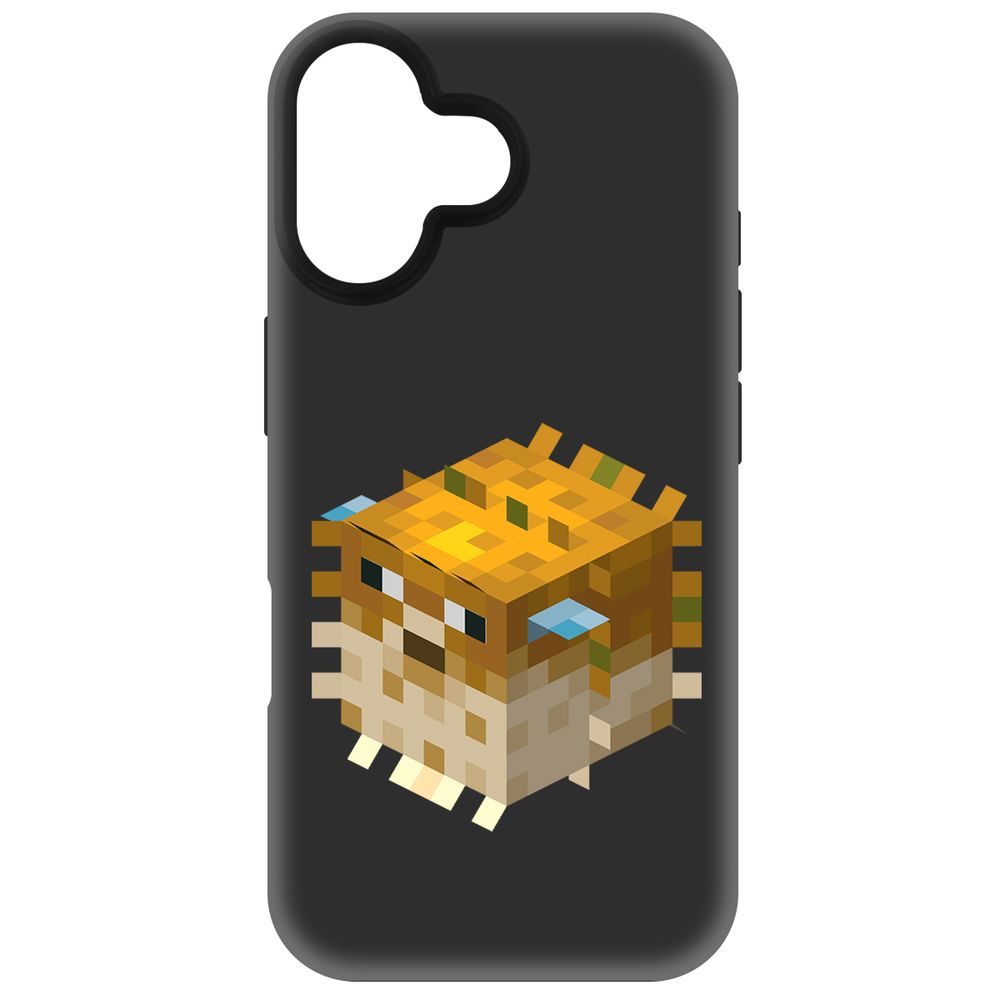 

Чехол-накладка Krutoff Soft Case Minecraft-Иглобрюх для iPhone 16 черный