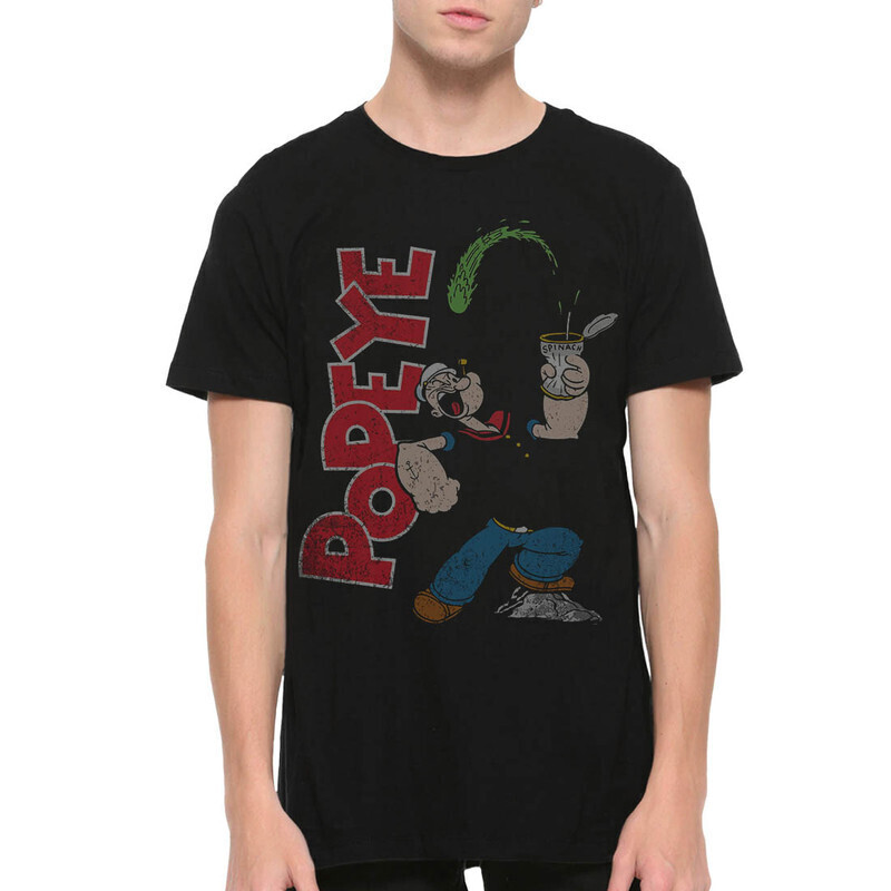 

Футболка мужская Dream Shirts Моряк Попай 10007302 черная L, Моряк Попай 10007302