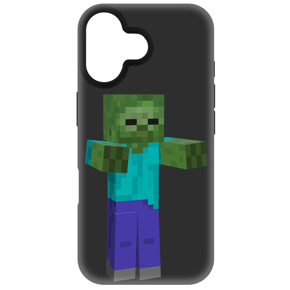 

Чехол-накладка Krutoff Soft Case Minecraft-Гигант для iPhone 16 черный