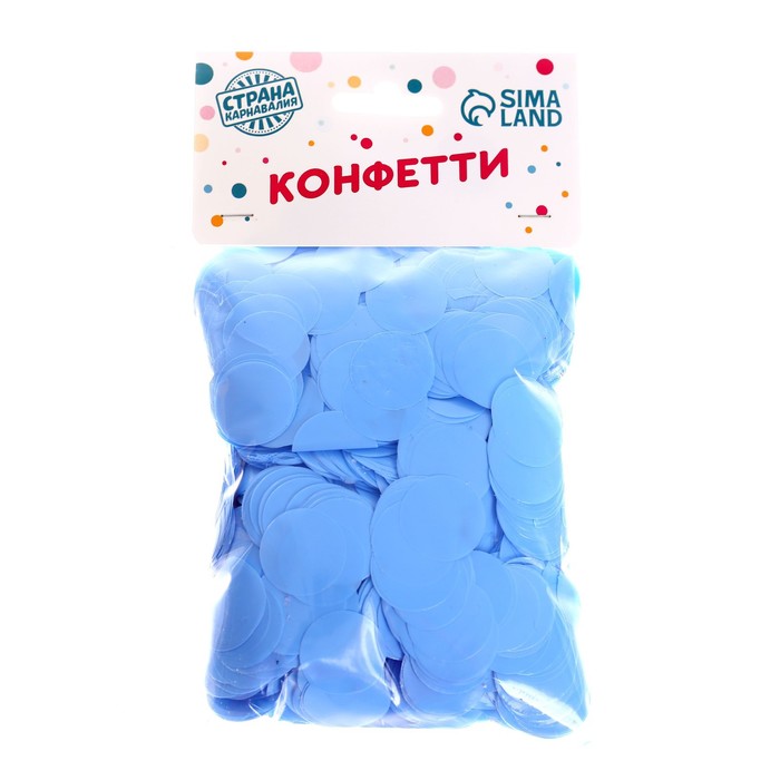

Конфетти для декора, лянцевый, диаметр 2 см, 100 гр, цвет голубой