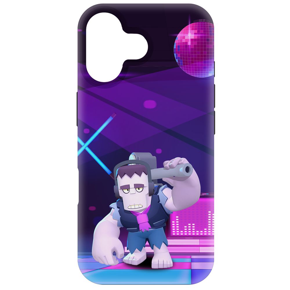 

Чехол-накладка Krutoff Soft Case Brawl Stars - Фрэнк для iPhone 16 черный