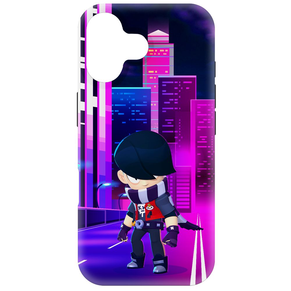 

Чехол-накладка Krutoff Soft Case Brawl Stars - Эдгар для iPhone 16 черный