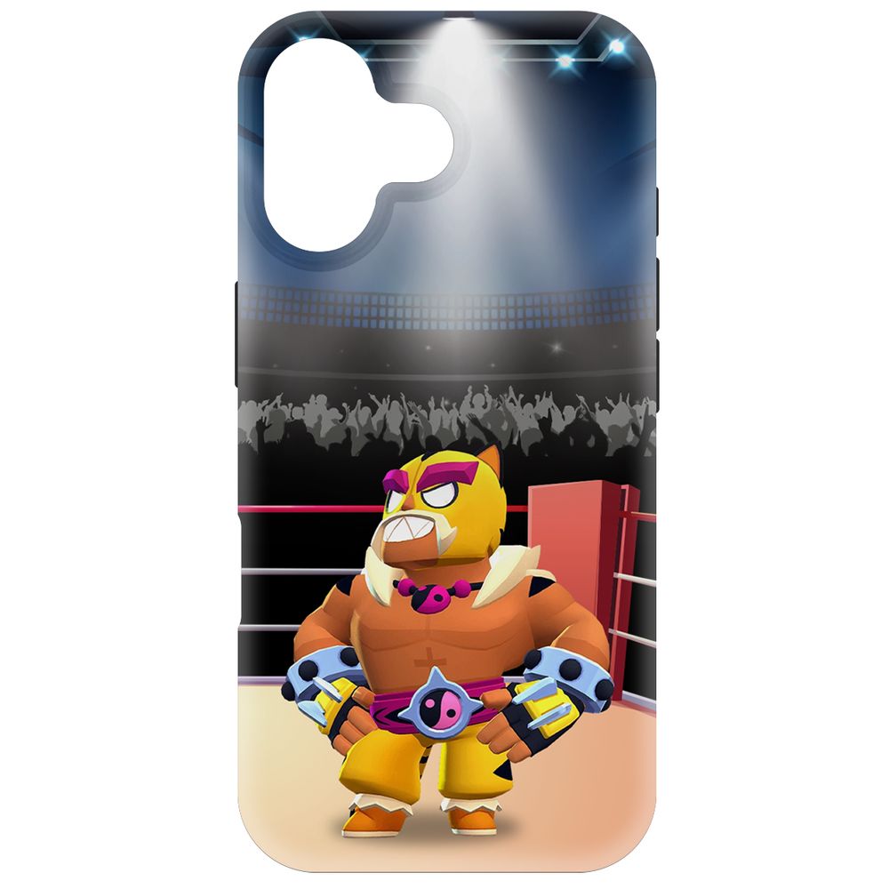 

Чехол-накладка Krutoff Soft Case Brawl Stars - Эль Тигро для iPhone 16 черный