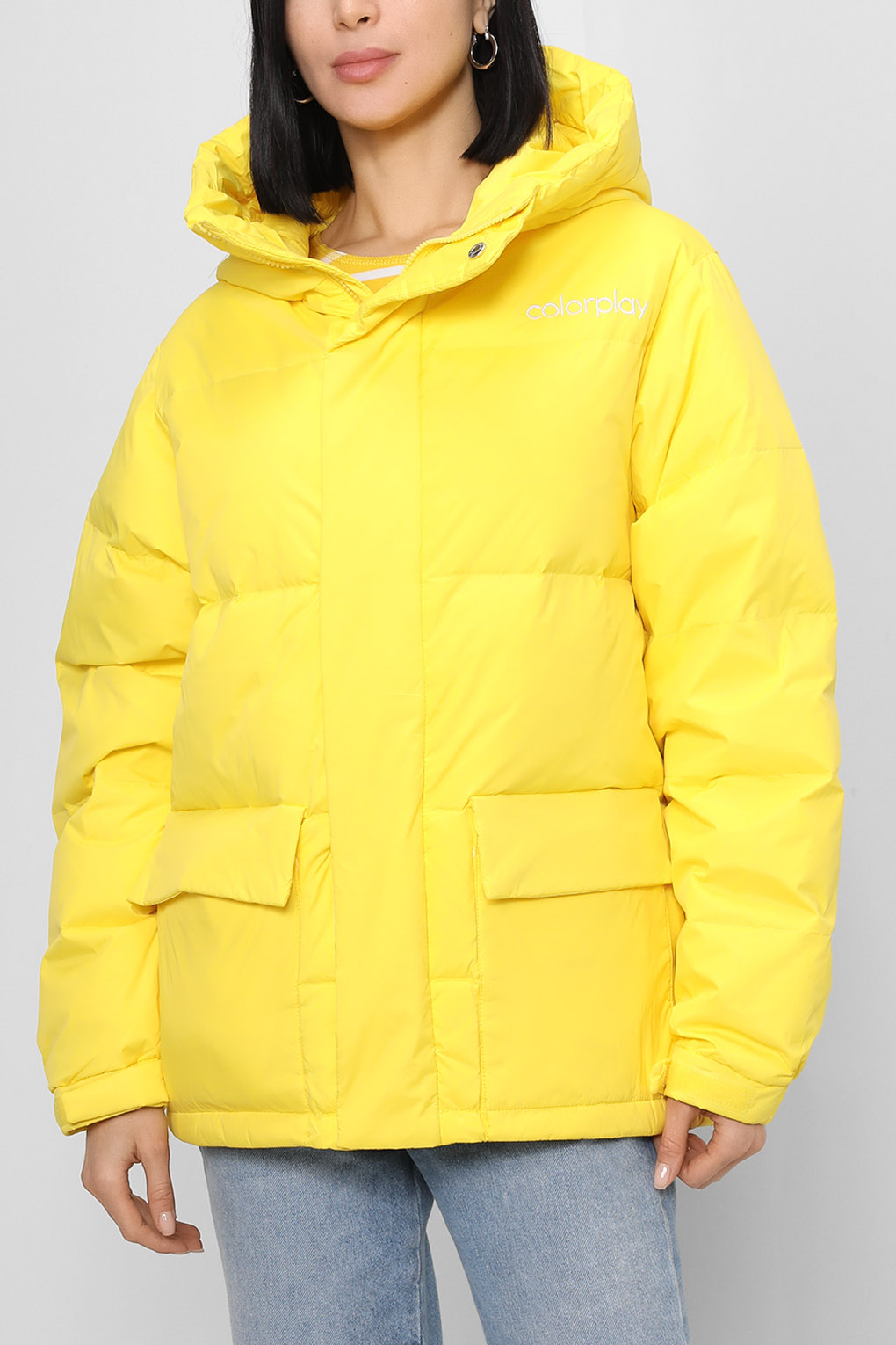 

Пуховик женский COLORPLAY CP22089220-006 желтый 50 RU, CP22089220-006