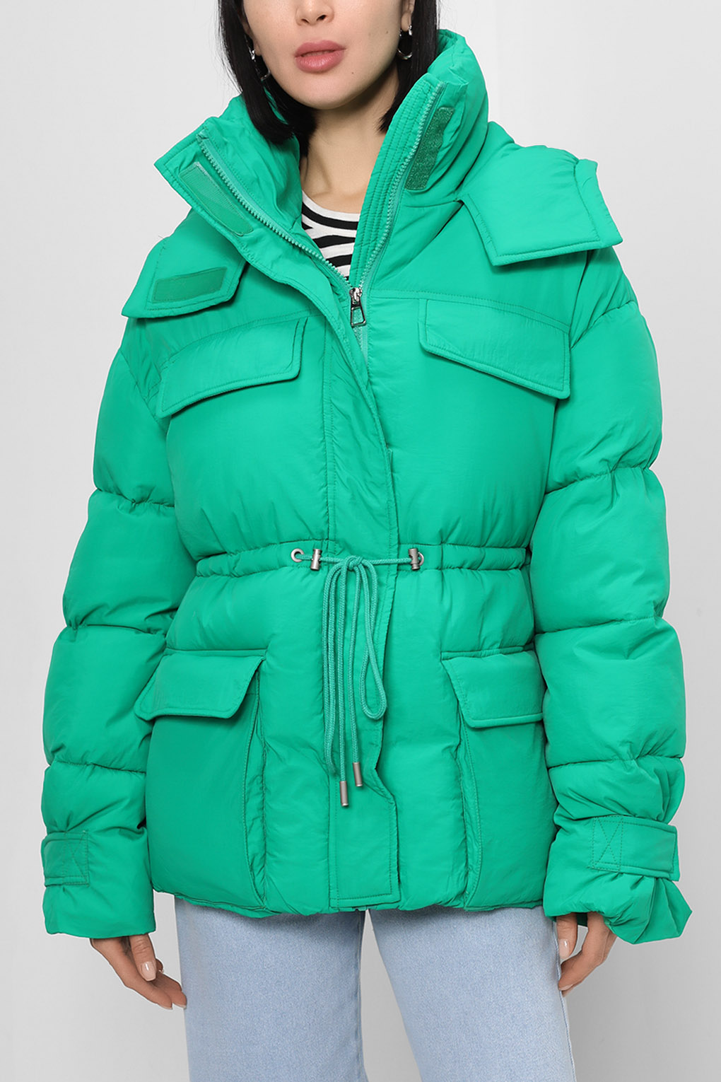 

Парка женская Belucci BL22109222CD-004 зеленая 46 RU, Зеленый, BL22109222CD-004