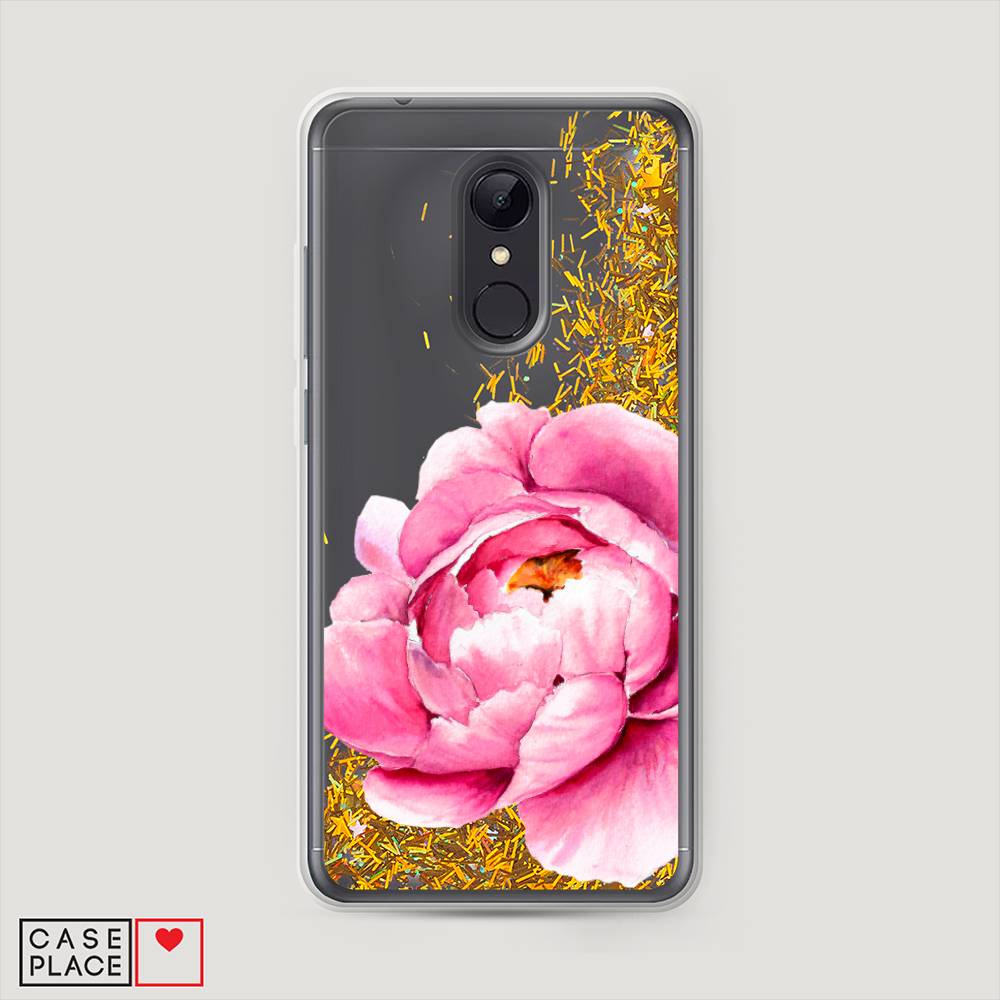 

Жидкий чехол с блестками "Прекрасный пион" на Xiaomi Redmi 5, 33090-1