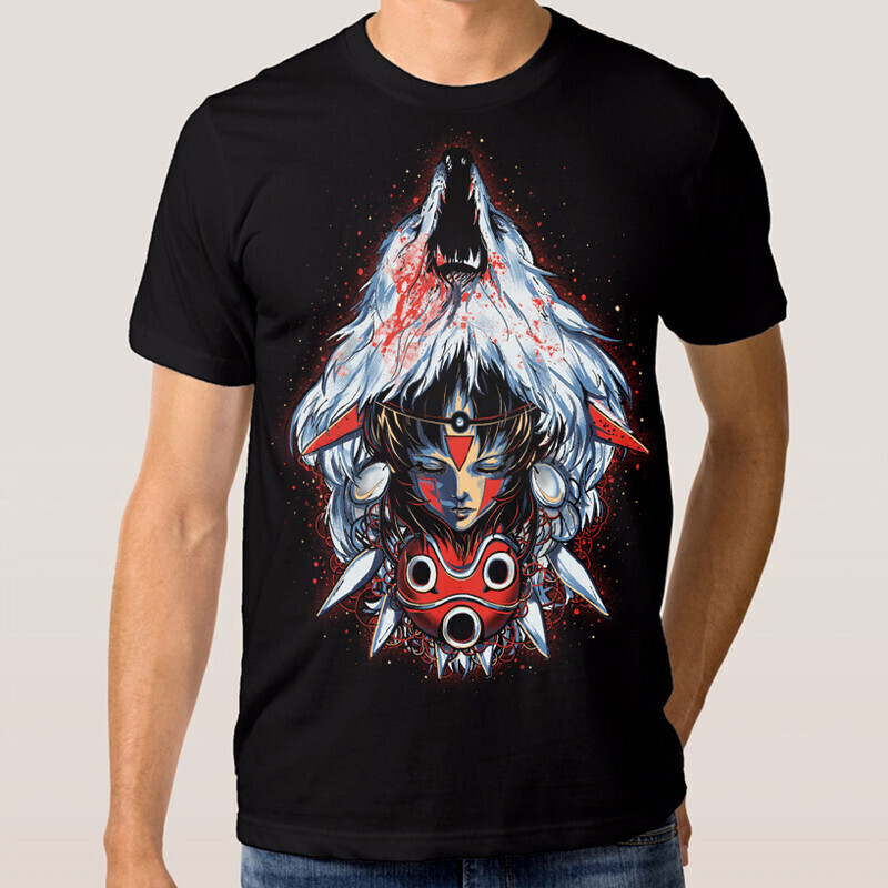 

Футболка мужская Dream Shirts Принцесса Мононоке 10007222 черная L, Принцесса Мононоке 10007222