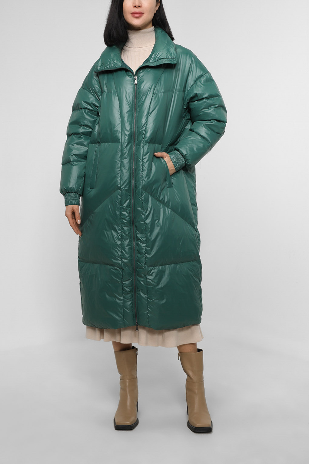 

Пальто женское Belucci BL22096124-004 зеленое 50 RU, BL22096124-004