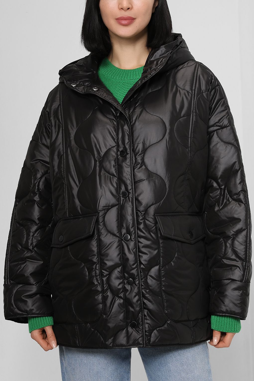 

Куртка женская Belucci BL22079202-001 черная 50 RU, Черный, BL22079202-001