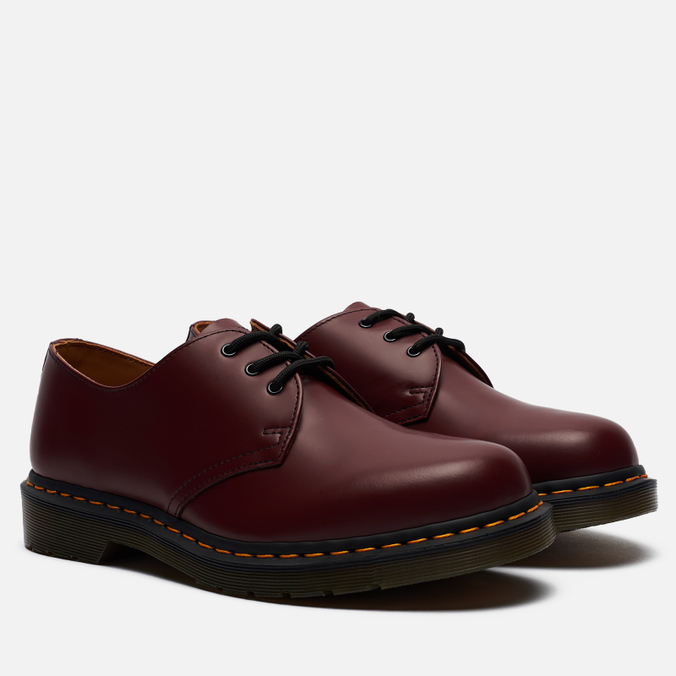 Ботинки Dr. Martens 1461 Smooth 3 Eye бордовый, размер 38 EU