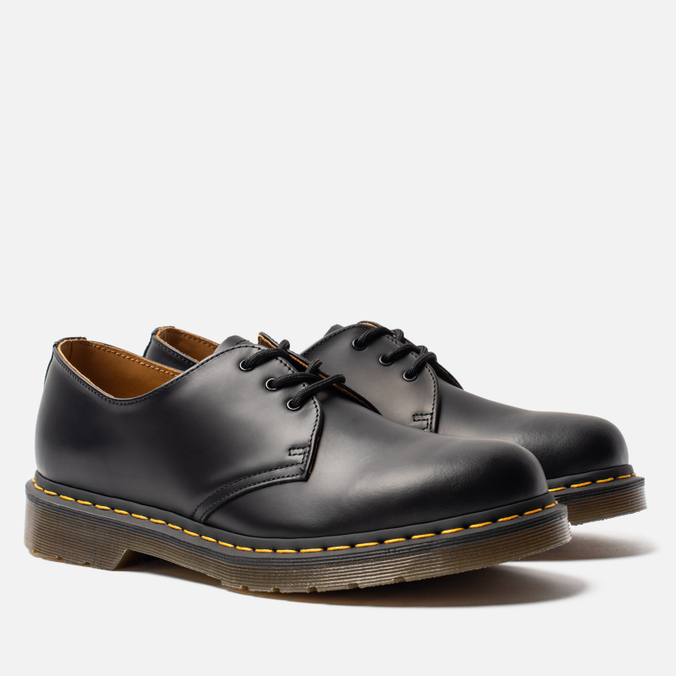 

Ботинки Dr. Martens 1461 Yellow Stitch Smooth чёрный, размер 40 EU, 1461 Yellow Stitch Smooth