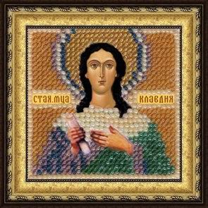 

Вышивка бисером Св.Муч.Клавдия 078ПМИ, 6.5x6.5 см от
