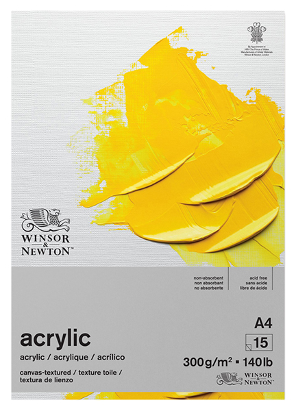 

Альбом-склейка Winsor & Newton Acrylic Paper для акрила А4 15 л 300 г