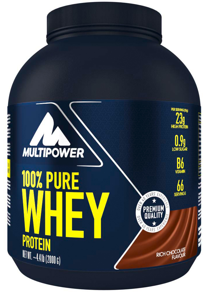 фото Протеин multipower, 100% pure whey protein, 2000г (шоколад)