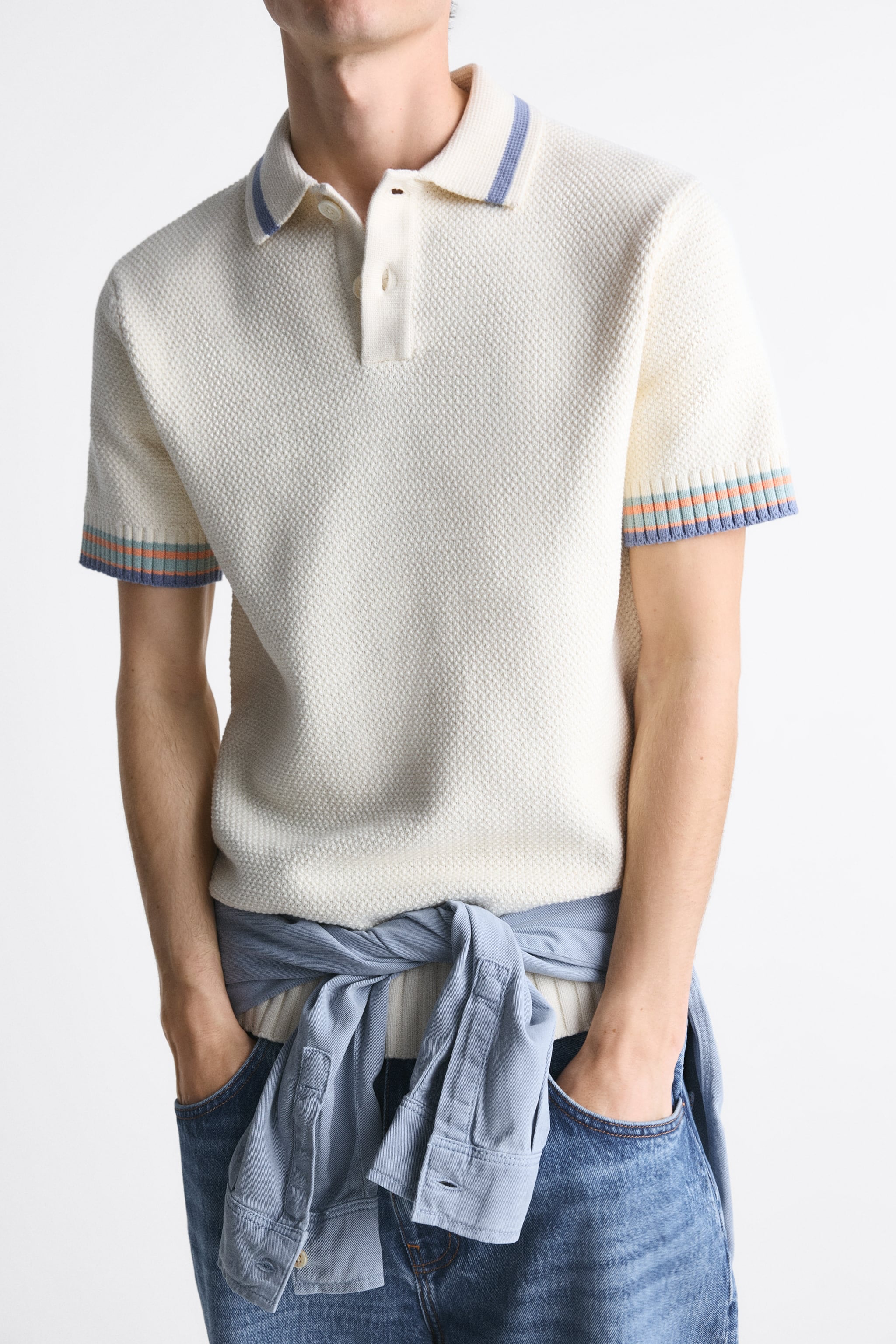 

Джемпер мужской ZARA 02621404 белый L (доставка из-за рубежа), 02621404
