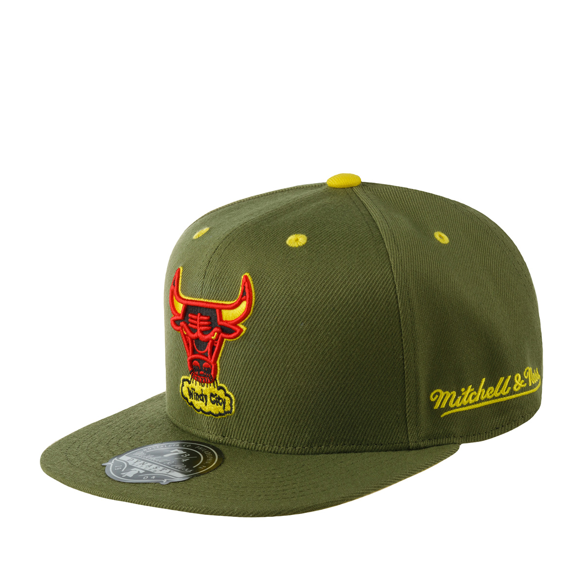 Бейсболка унисекс Mitchell&Ness 6HSFSH21249-CBUOLIV Chicago Bulls NBA оливковая, р. 62