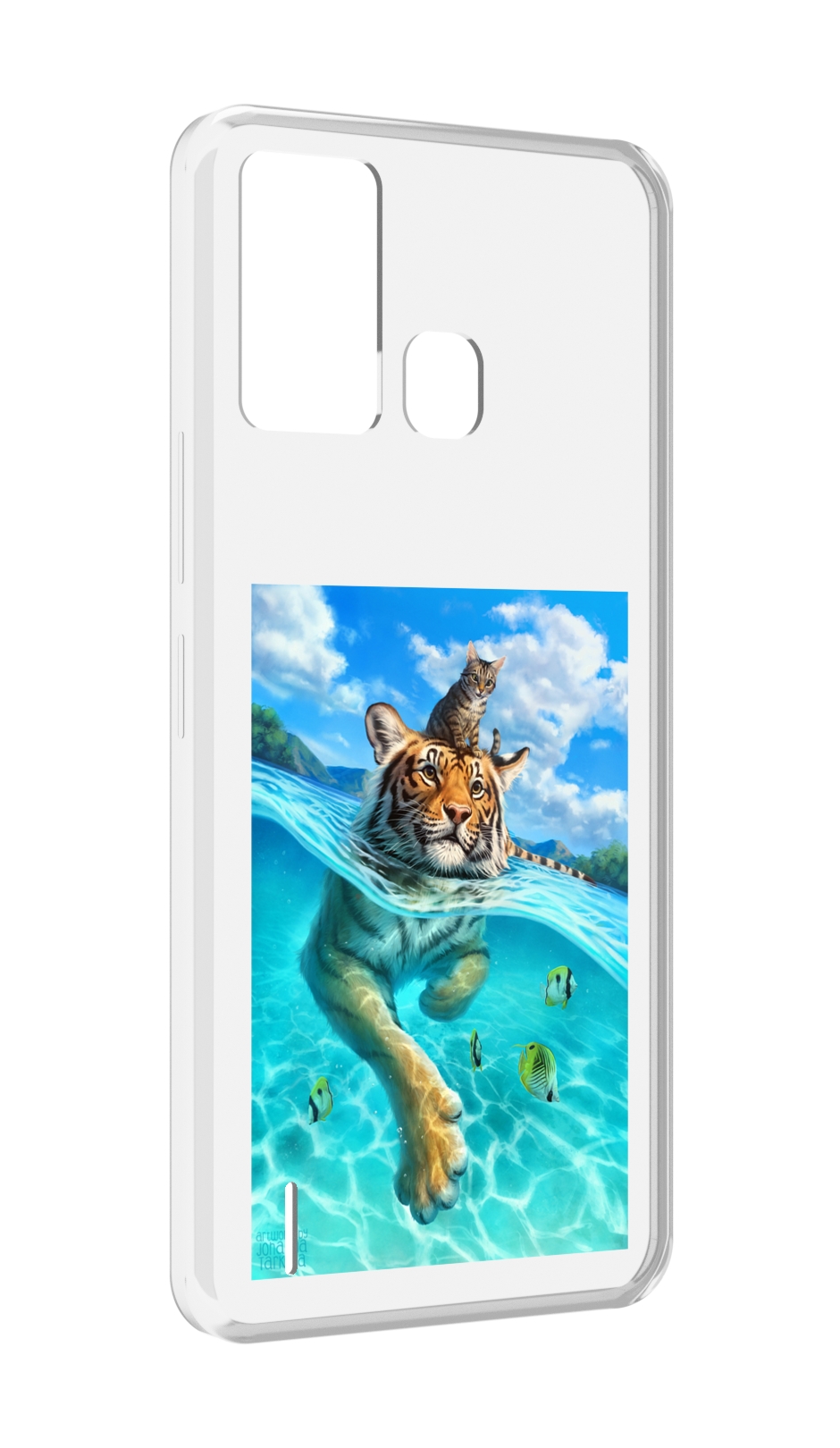 

Чехол MyPads Кот-на-тигре для ITEL S16 / ITEL Vision 1 Pro, Прозрачный, Tocco