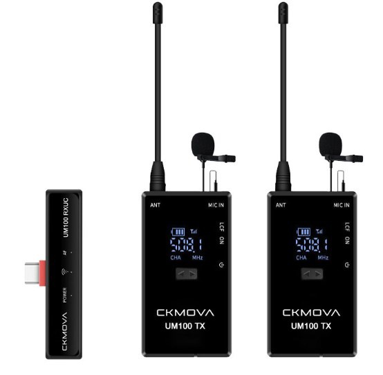 

Радиосистема CKMOVA UM100 Kit 4 двухканальная для Type-C устройств
