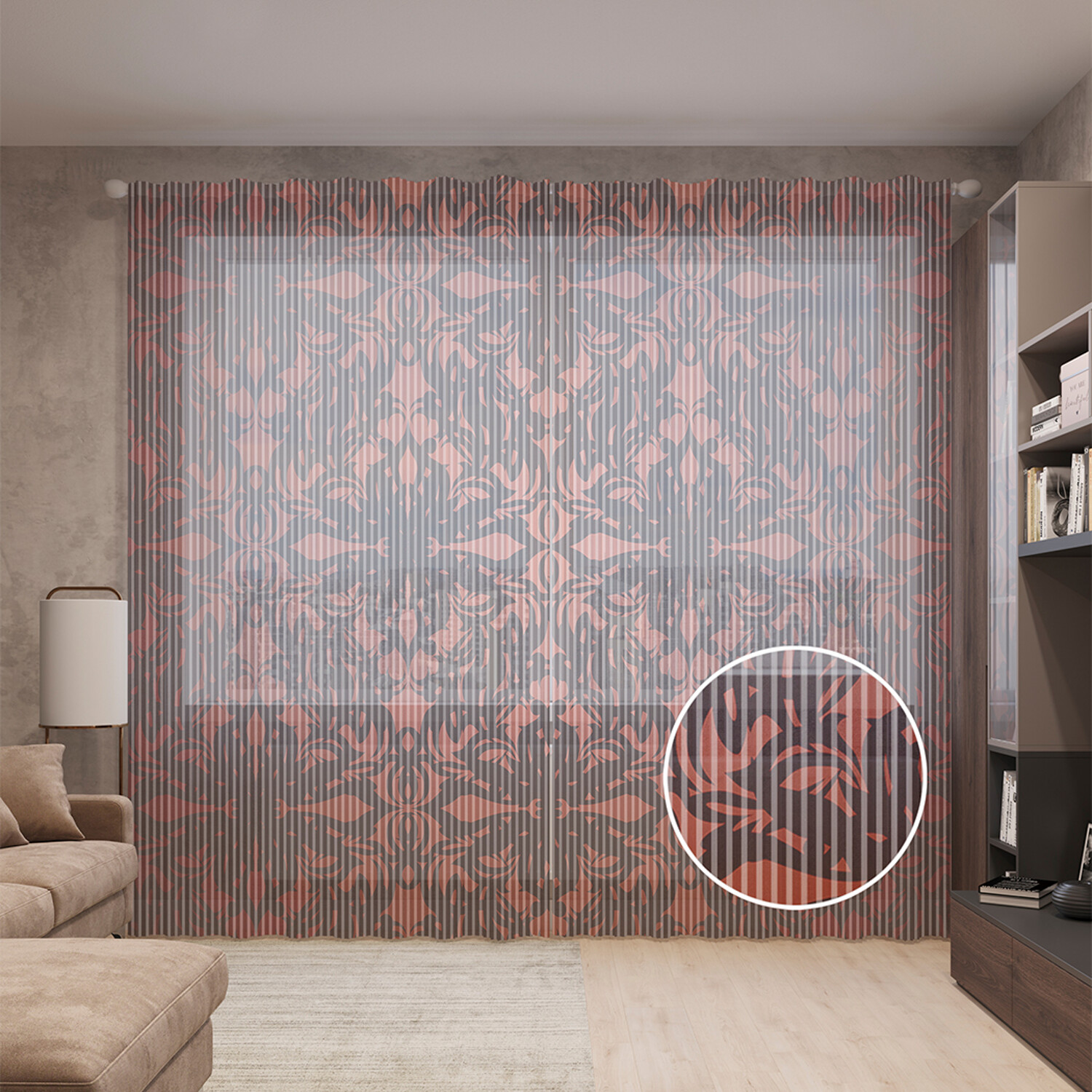 

Тюль вуаль на шторной ленте с принтом JoyArty "Узоры Ирана", 310х265 см, Узоры Ирана