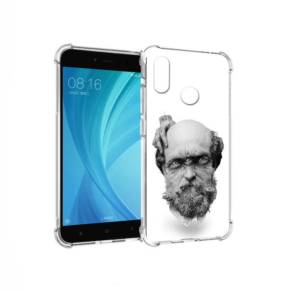

Чехол MyPads Tocco для Xiaomi Redmi Note 5 страшный бородатый мужчина абстракция, Прозрачный, Tocco