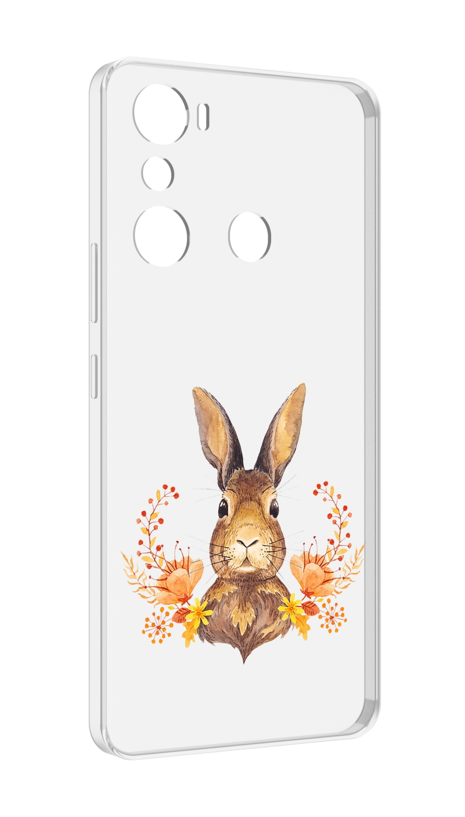 

Чехол MyPads зайка в цветах для Infinix Hot 20i, Прозрачный, Tocco