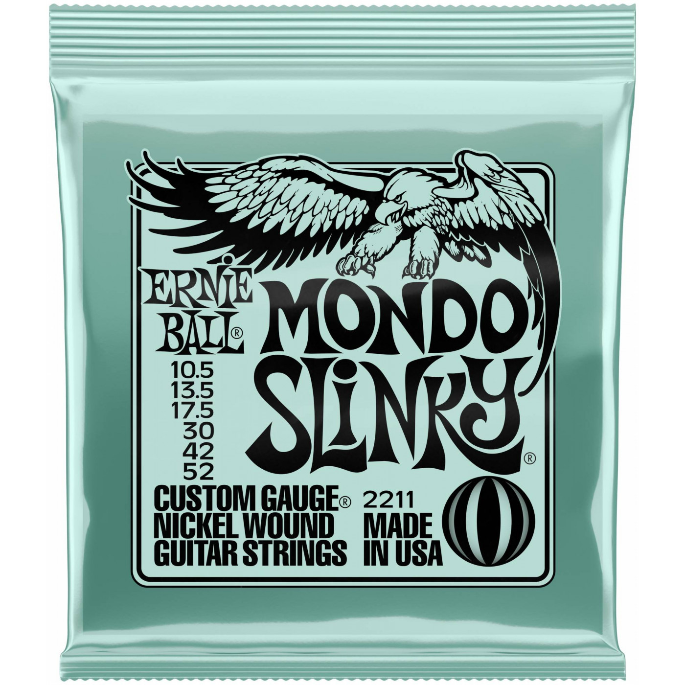 

Струны для электрогитары ERNIE BALL 2211 Nickel Wound Slinky Mondo 10.5-52