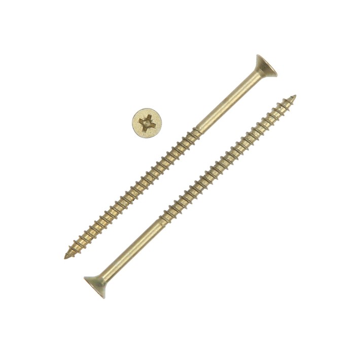 

Саморез универсальный 5х90, потай, крупная резьба,шлиц PZ2, жёлтый цинк, 1650 шт, 12 кг