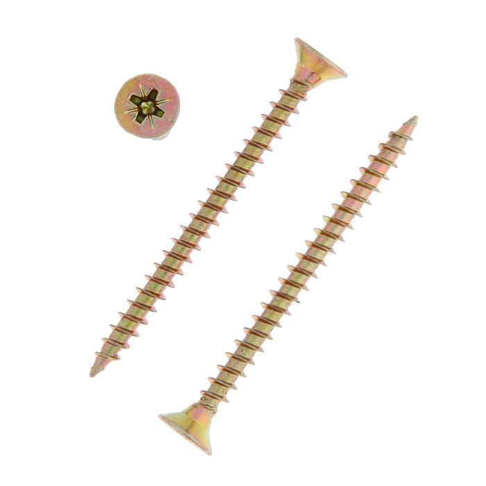 

Саморезы универсальные ТУНДРА krep 5.0x60 мм, желтый цинк, 100 шт.