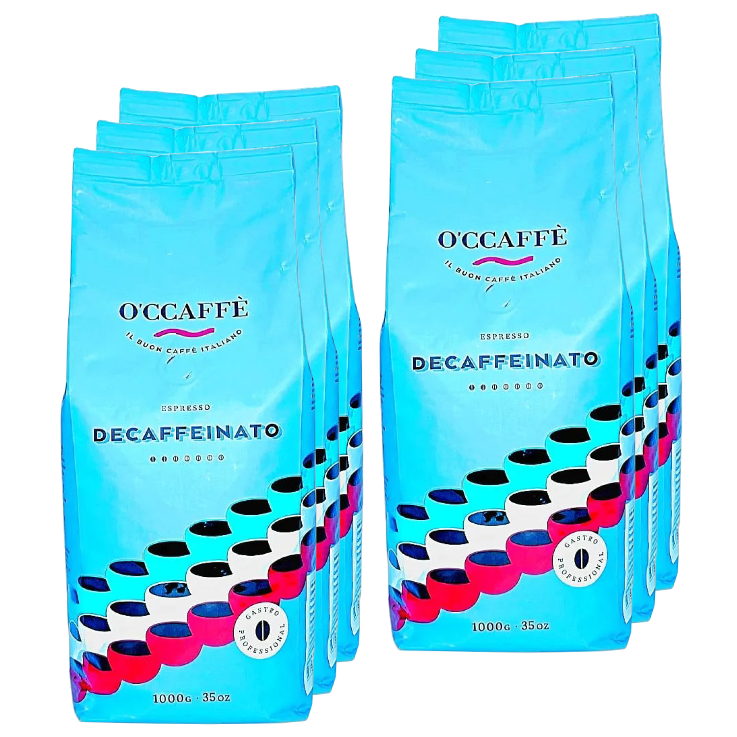 Кофе в зернах O'CCAFFE Decaffeinato Professional, 6 кг