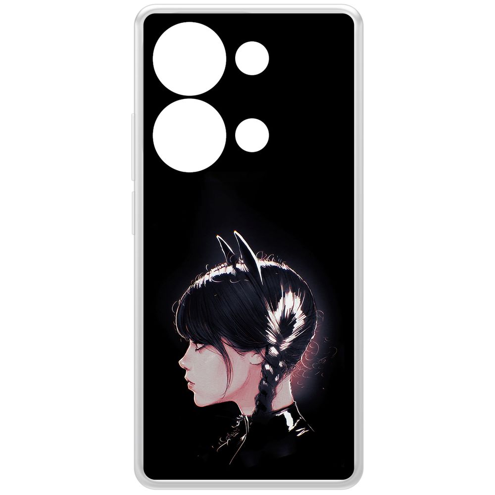 

Чехол-накладка Krutoff Clear Case Уэнсдей Аддамс - Кошка Уэнсдей для Xiaomi Poco M6 Pro 4G, Прозрачный