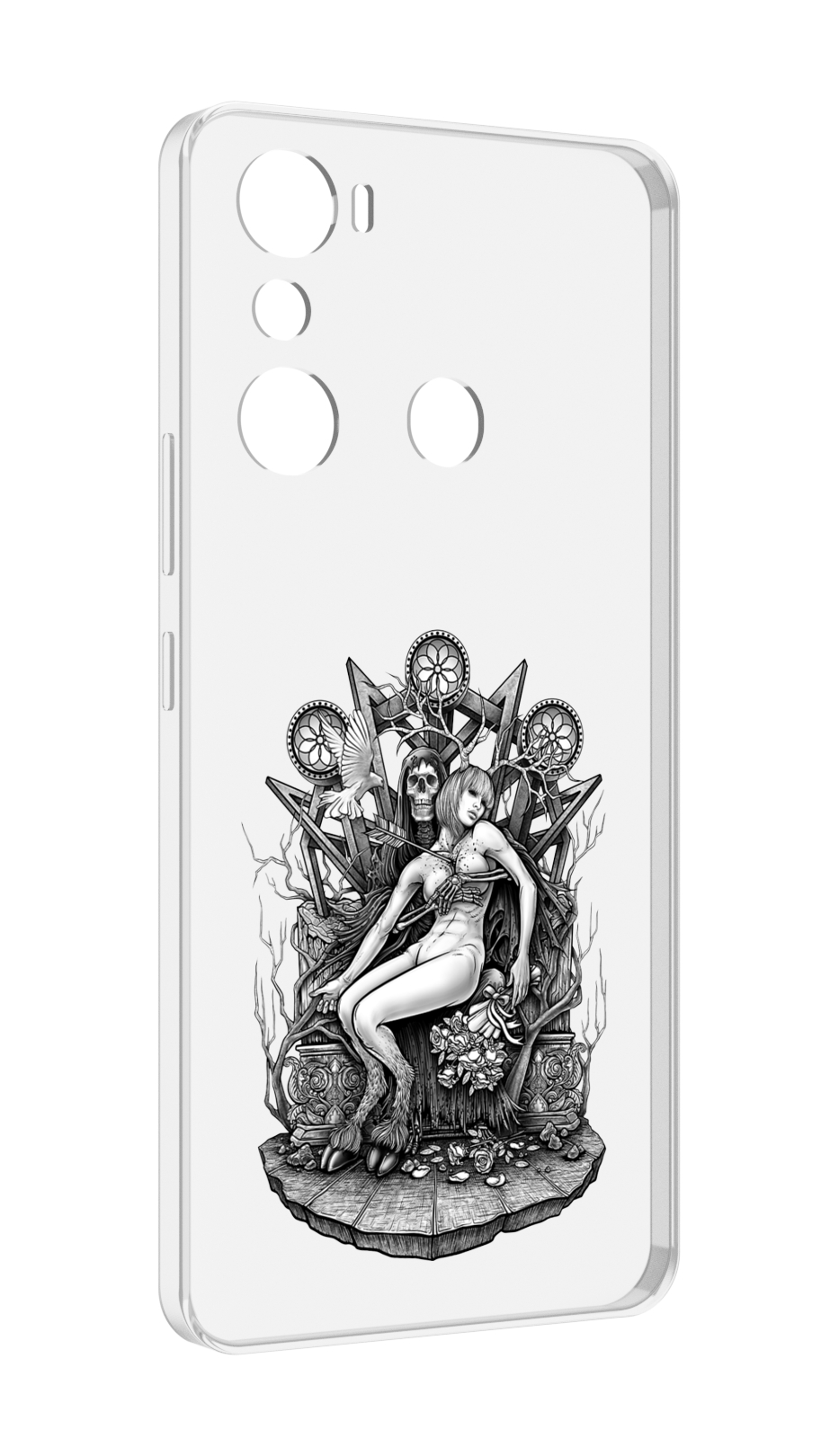 

Чехол MyPads девушка на троне для Infinix Hot 20i, Прозрачный, Tocco