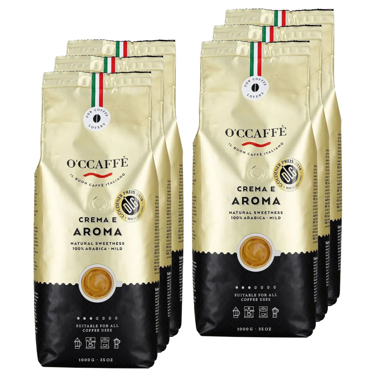 Кофе в зернах O'ccaffe Crema e Aroma 100% Arabica, 6 кг