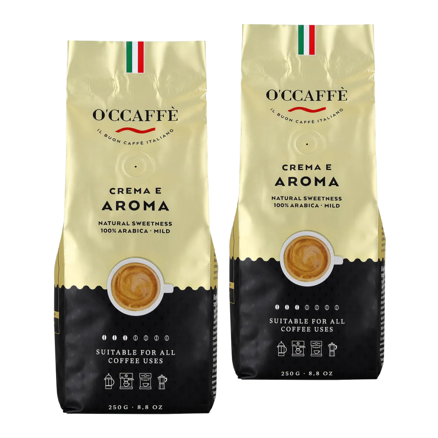 

Кофе в зернах O'ccaffe Crema e Aroma 100% Arabica, 500 г