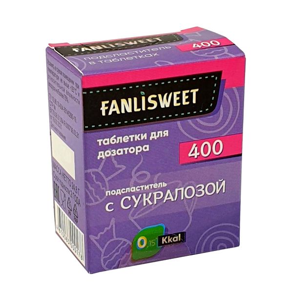

Сахарозаменитель FANLISWEET Сукралоза в коробке, 400 таб