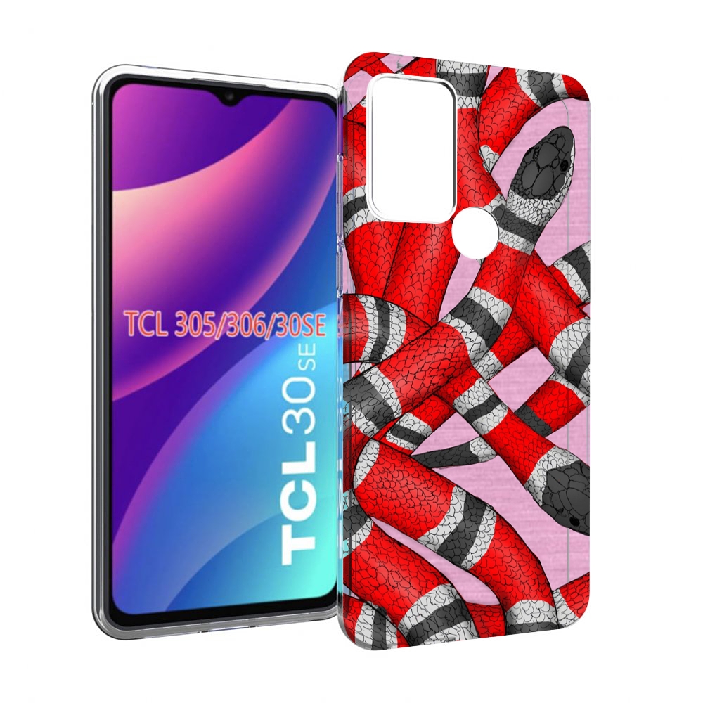 

Чехол MyPads змея-красно-черно-белый для TCL 30SE/305/306/30E, Tocco