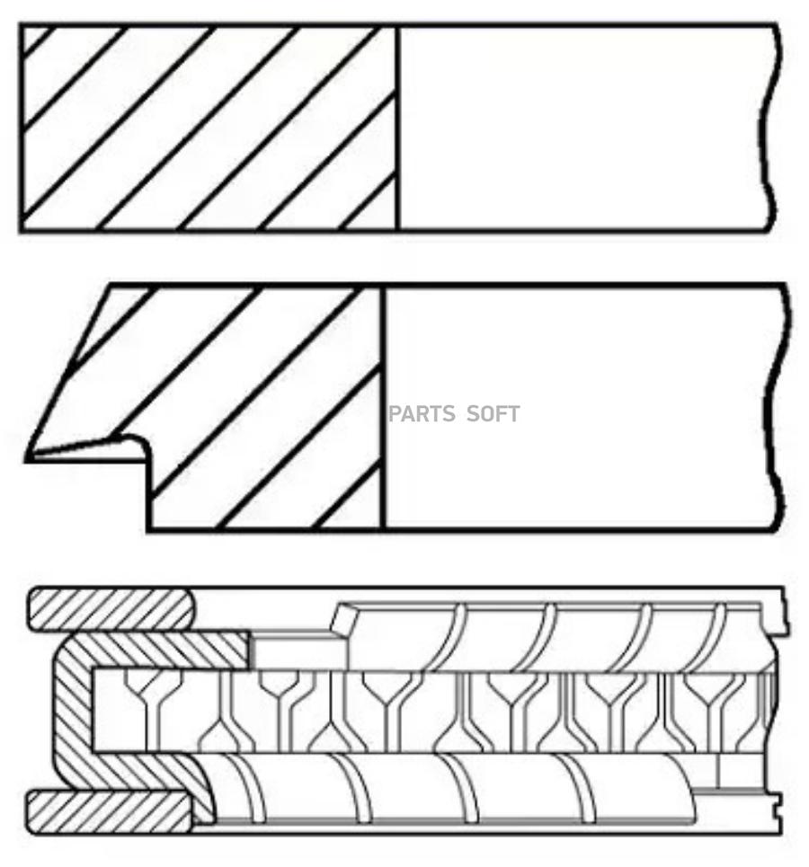 

Кольца Порш Bmw E36-E39/E38 2.5/2.8 89 D84x1,5x1,5x2 Std (1) Goetze арт. 08-705100-00