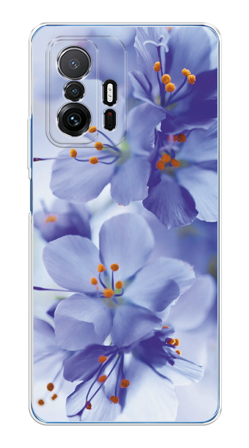 

Чехол на Xiaomi Mi 11T/11T Pro "Фиолетовые цветки", Фиолетовый;синий, 311250-1