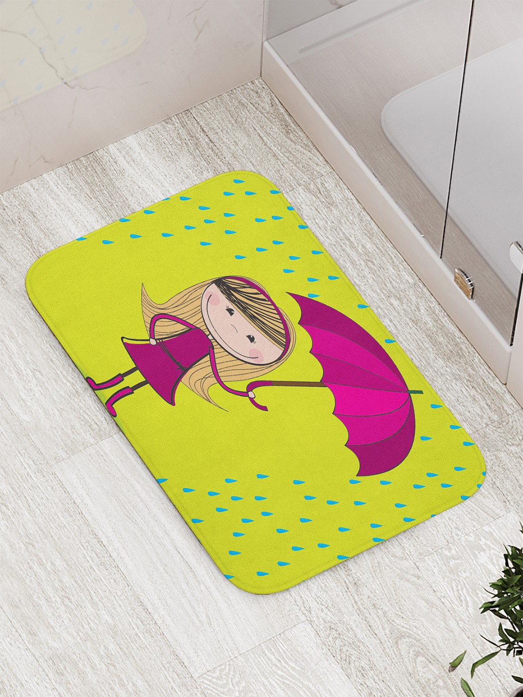 

Коврик противоскользящий для ванной, сауны, бассейна, 77х52 см bath_69069 JoyArty